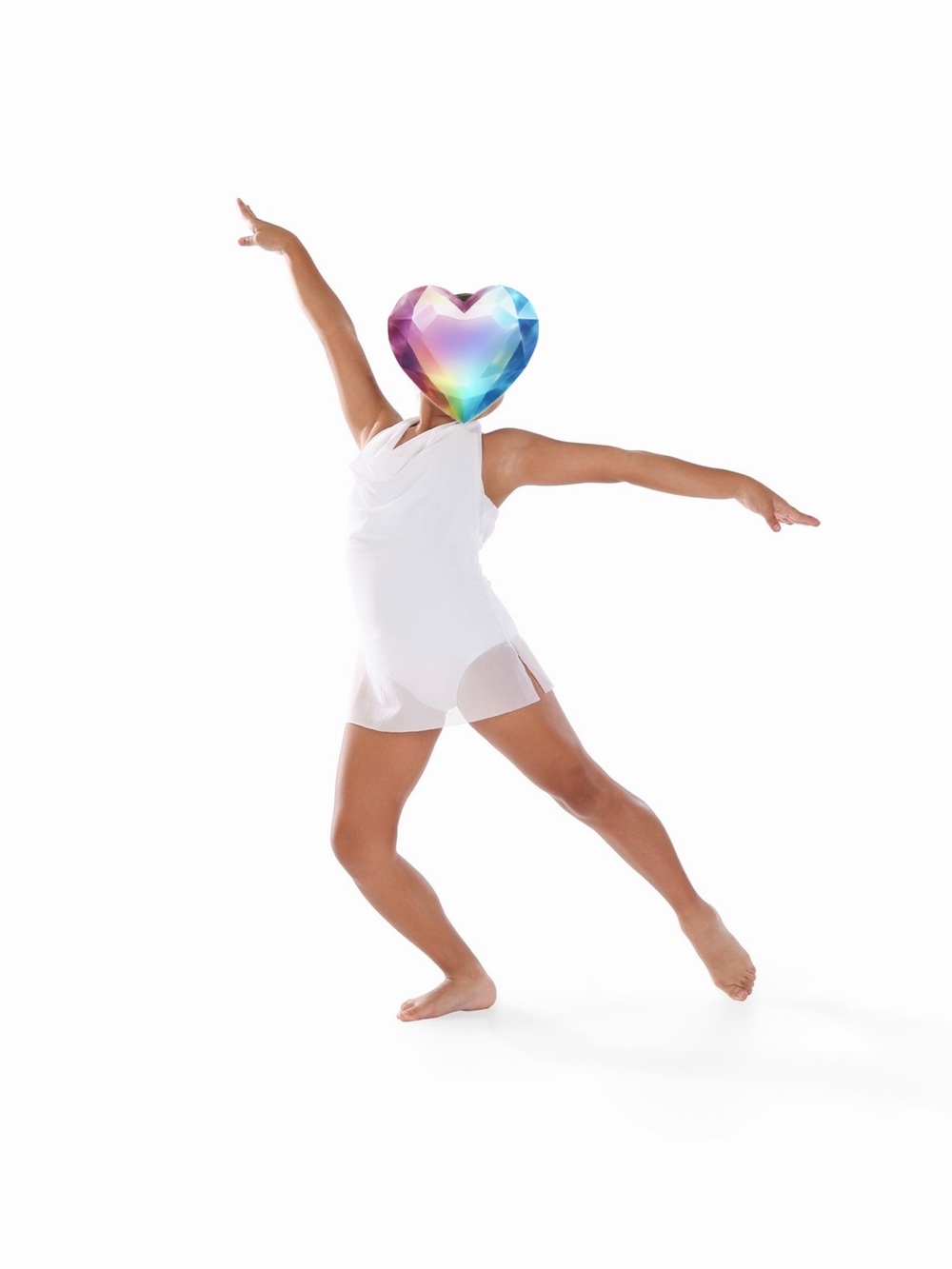 balera White Girls' Dance One-Piece dress